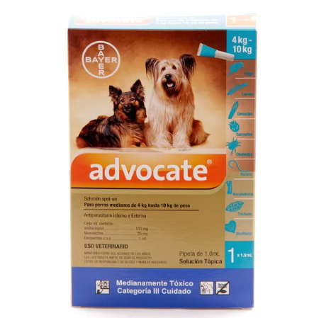 ADVOCATE PERROS DE 4 A 10 Kg - 1,0ML