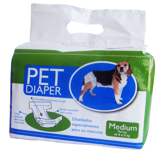 PAÑAL PET DIAPER M X 10UND