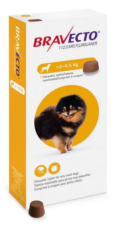 BRAVECTO 112,5MG 1TAB. 2-4,5KG